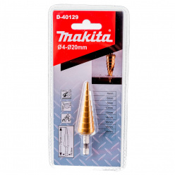 Сверло по металлу Makita HSS-TiN 4-20мм ступенчатое (D-40129)